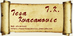 Teša Kvačanović vizit kartica